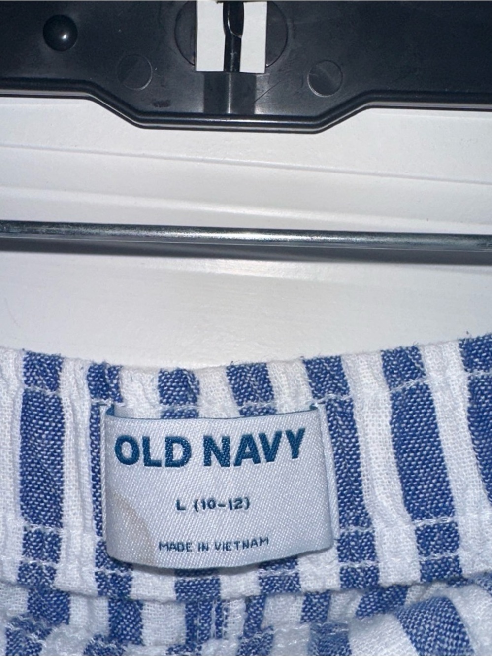 Old Navy Kids Striped Blue and White Wide-Leg Pants - Picture 2 of 3